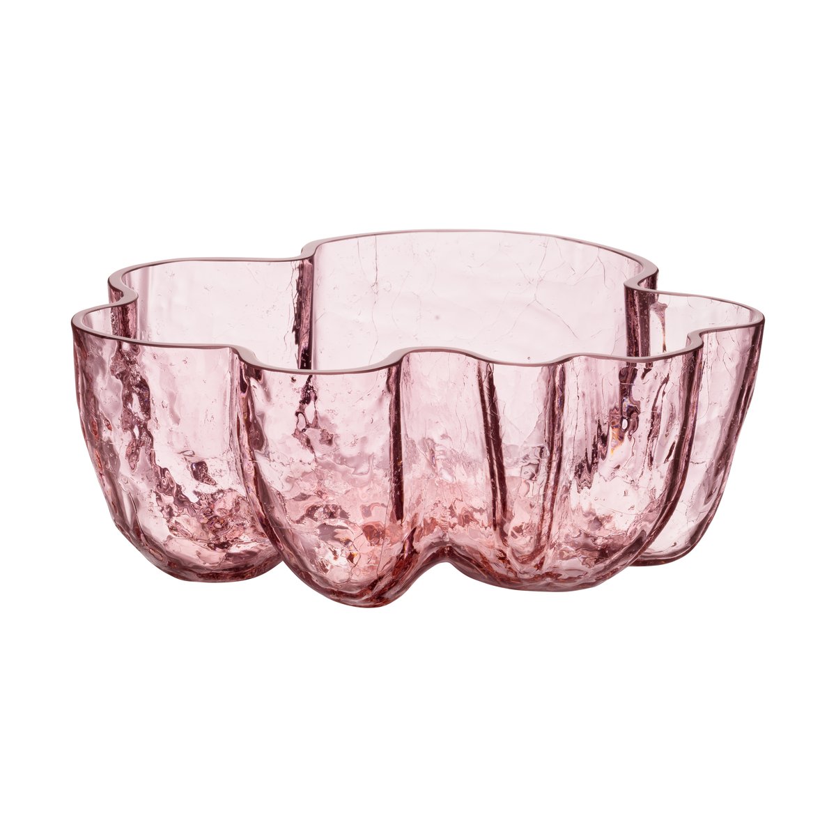 Kosta Boda Crackle Schale 10,5 cm Rosa