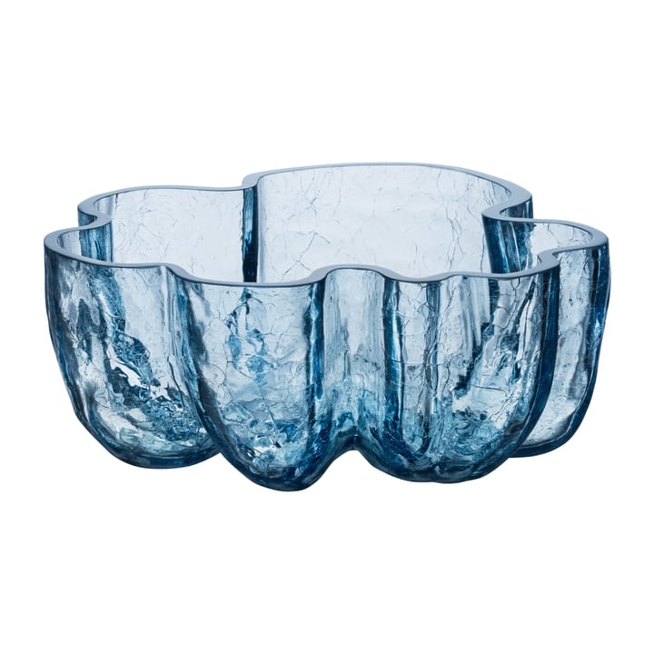 Crackle Schale 10,5 cm - Rundes Glas (Blau) - Kosta Boda