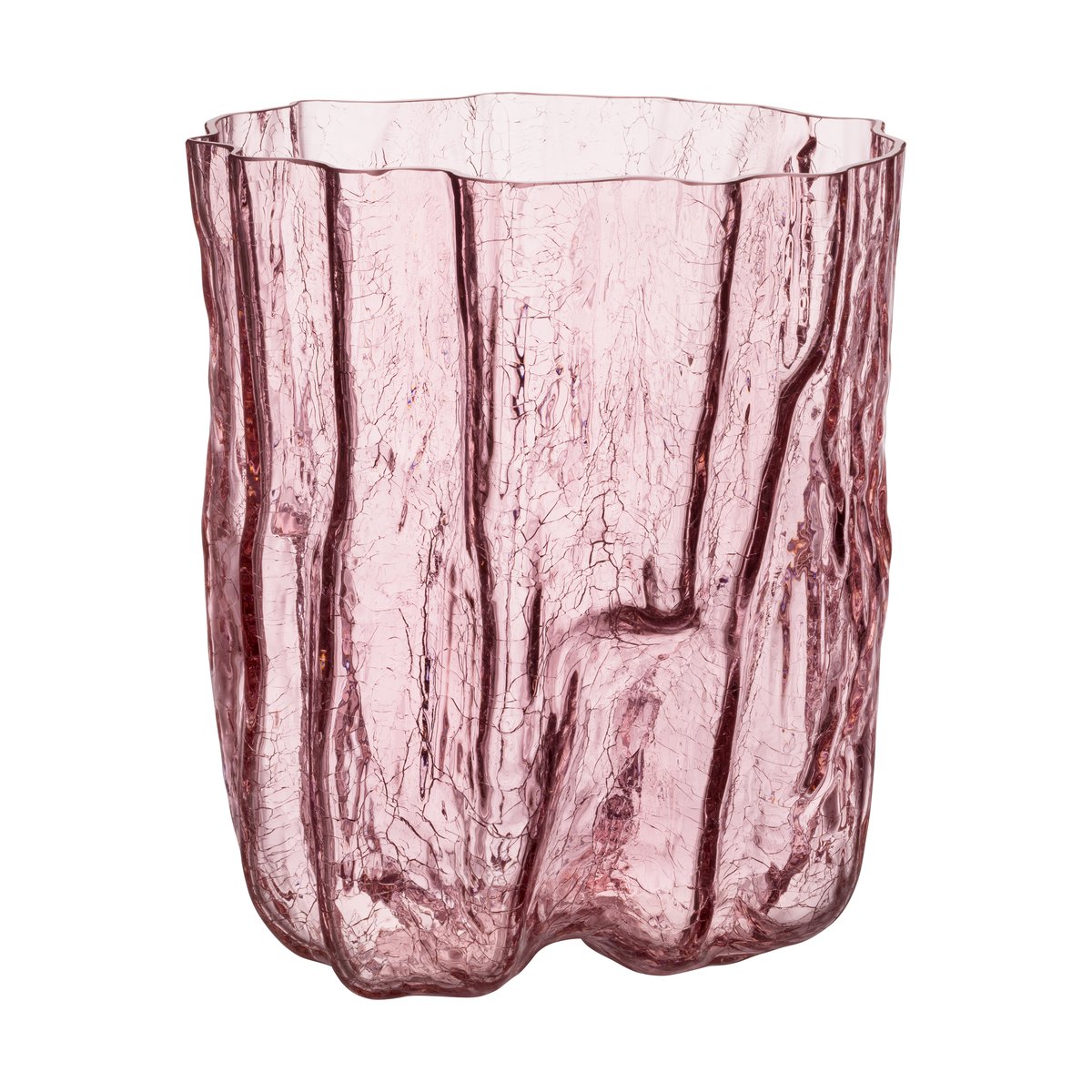 Kosta Boda Crackle Vase 27 cm Rosa