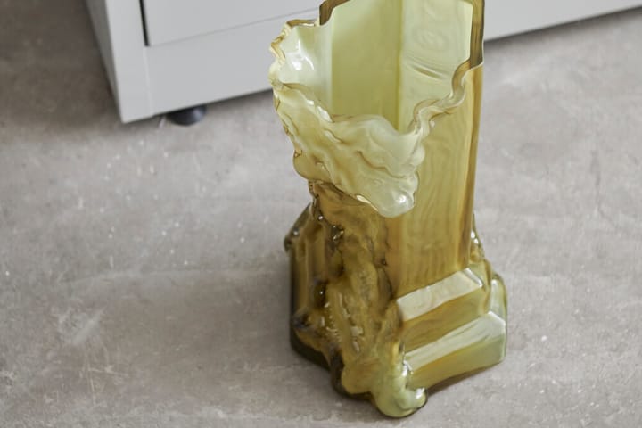 Rocky Baroque Vase 35 cm, Olive Kosta Boda