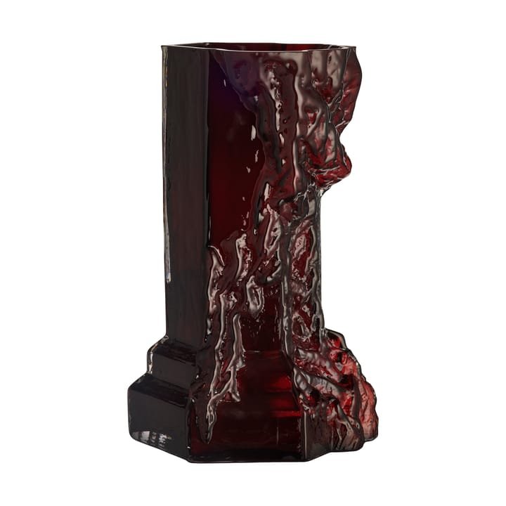 Rocky Baroque Vase 35 cm - Oxblood - Kosta Boda