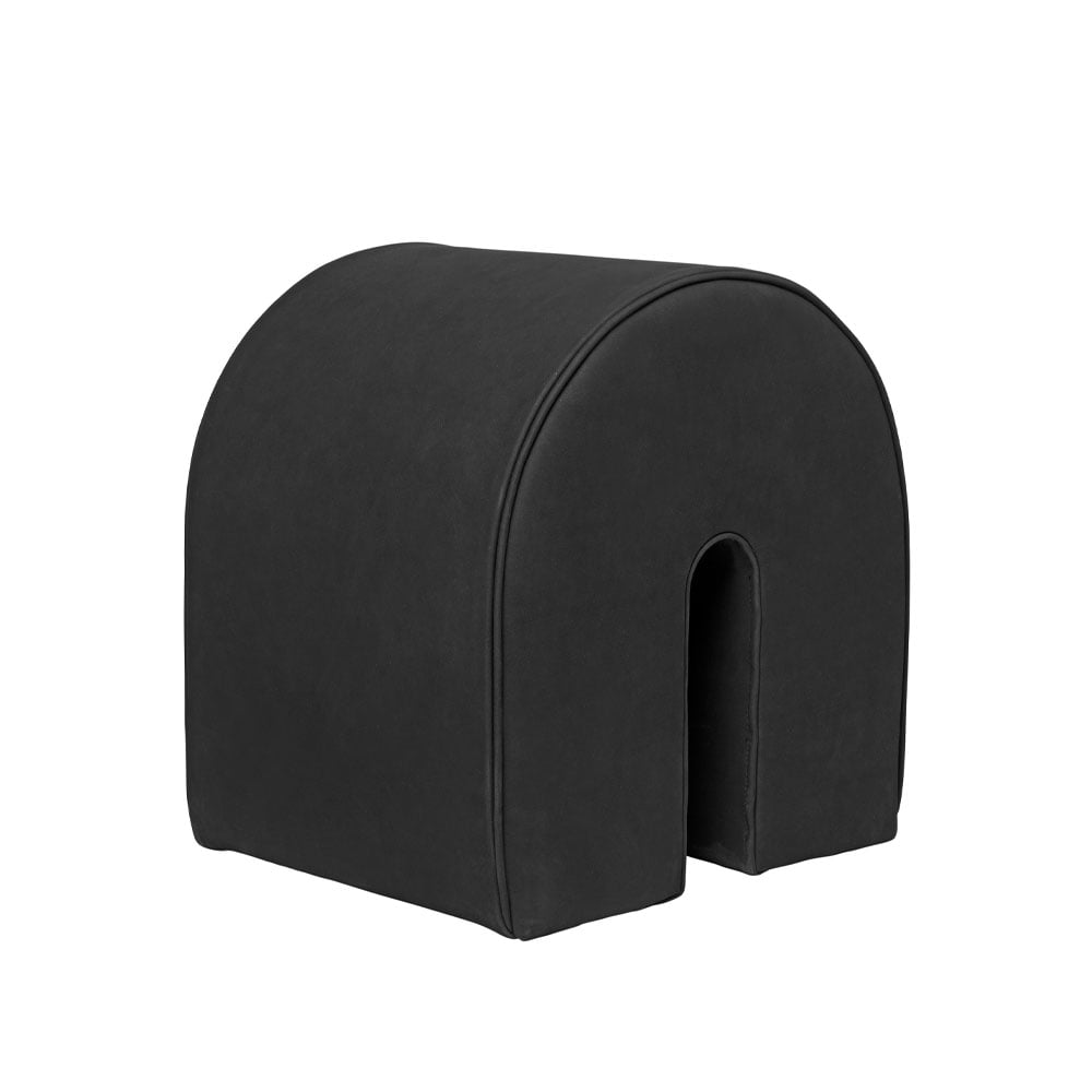 Kristina Dam Studio Curved Pouf Leder black