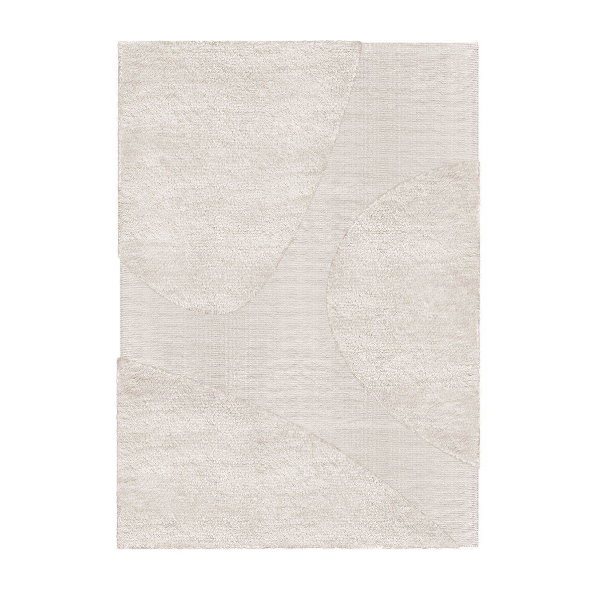 Layered Punja plasma Wollteppich 180 x 270cm Off White