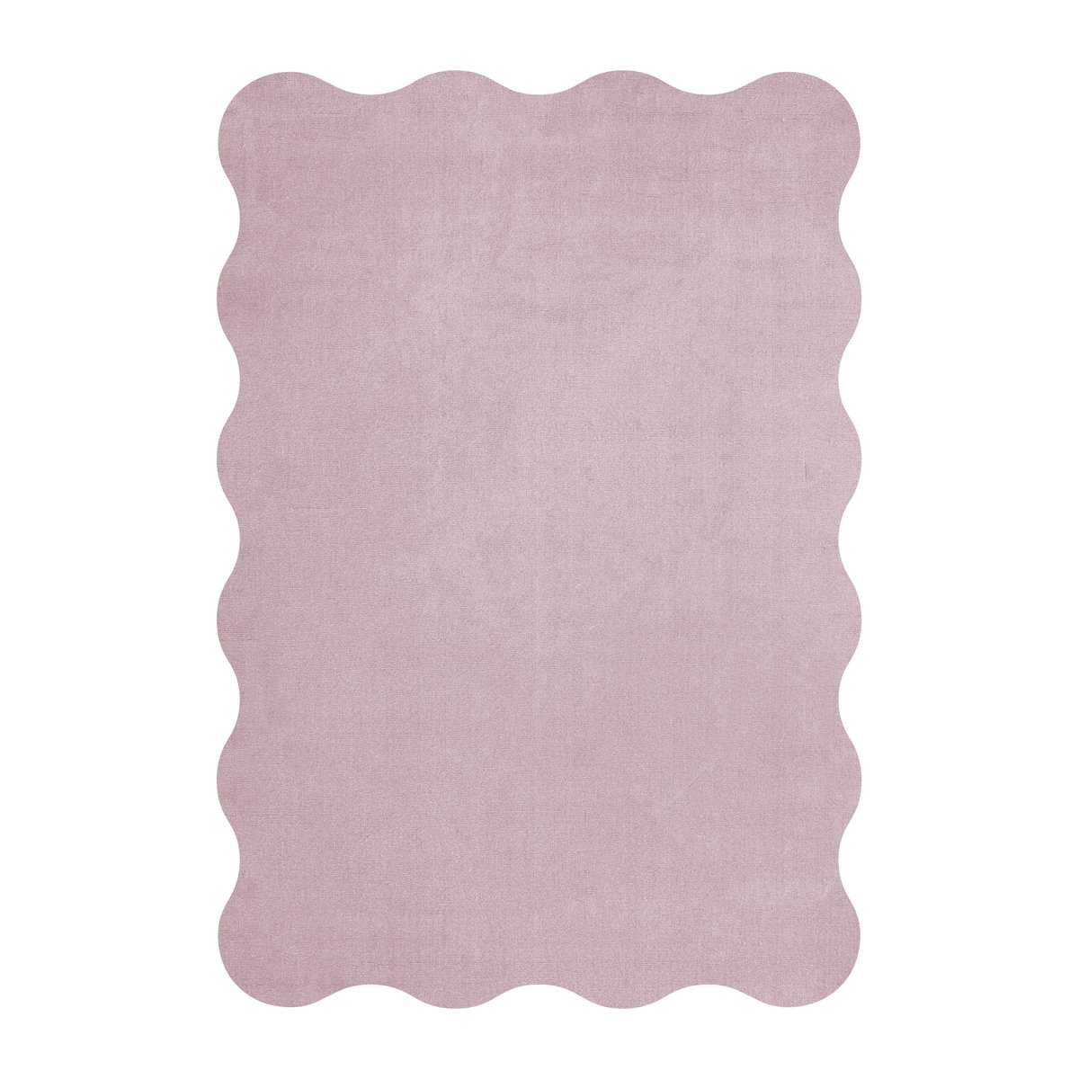 Layered Scallop Wollteppich 180 x 270cm Pink lavender