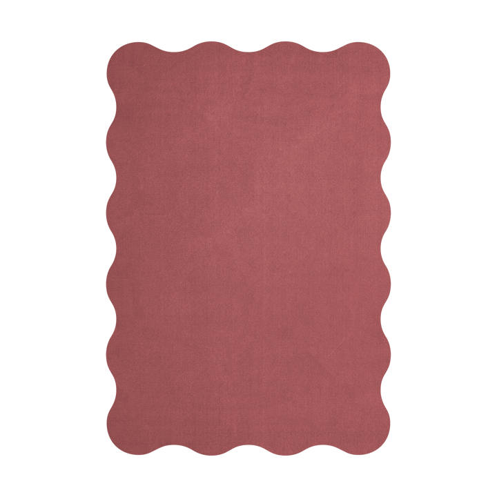 Scallop Wollteppich 180x270 cm - Rosewood red - Layered