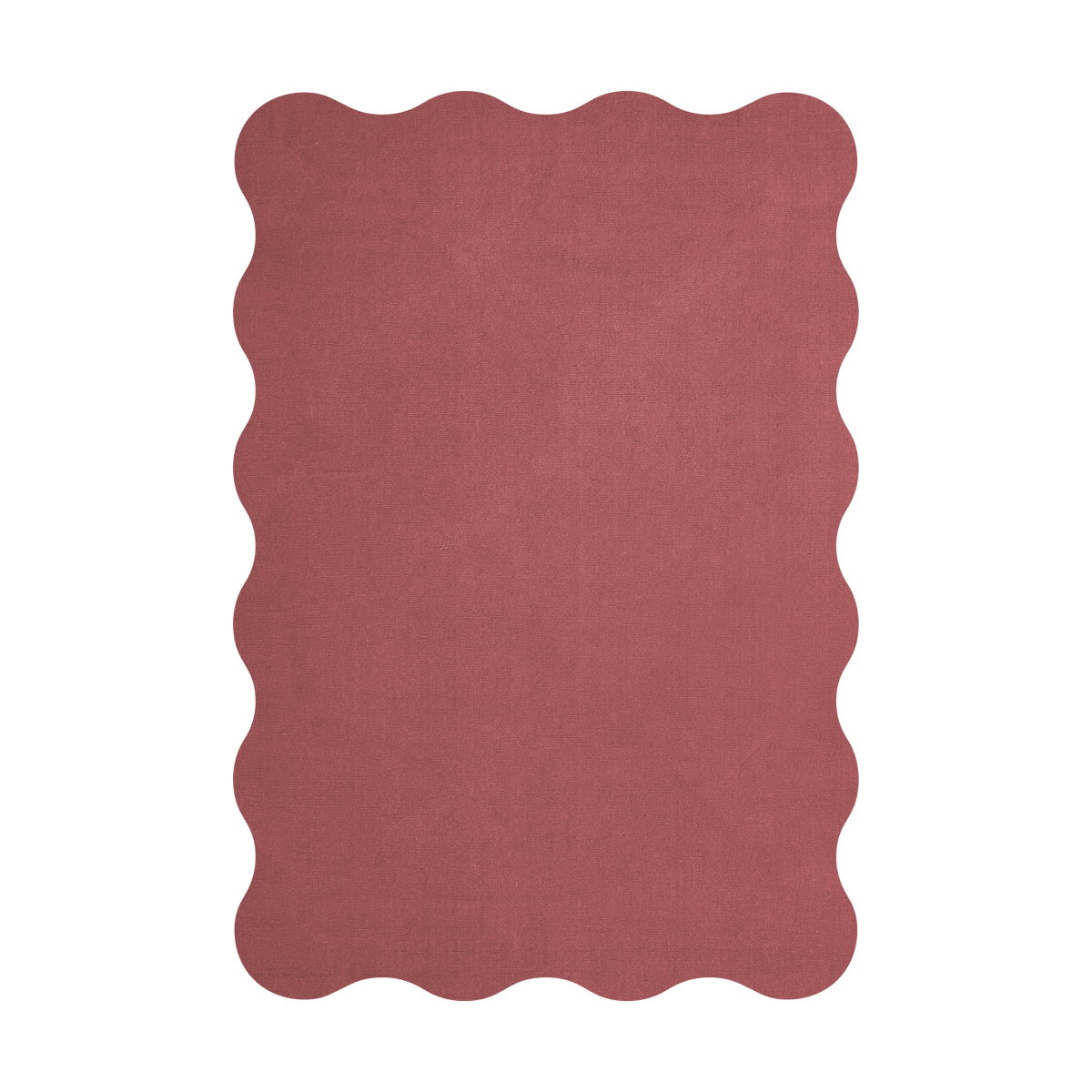 Layered Scallop Wollteppich 180x270 cm Rosewood red