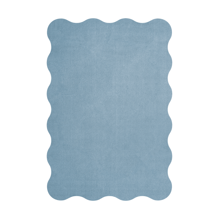 Scallop Wollteppich 180x270 cm - Soft blue - Layered