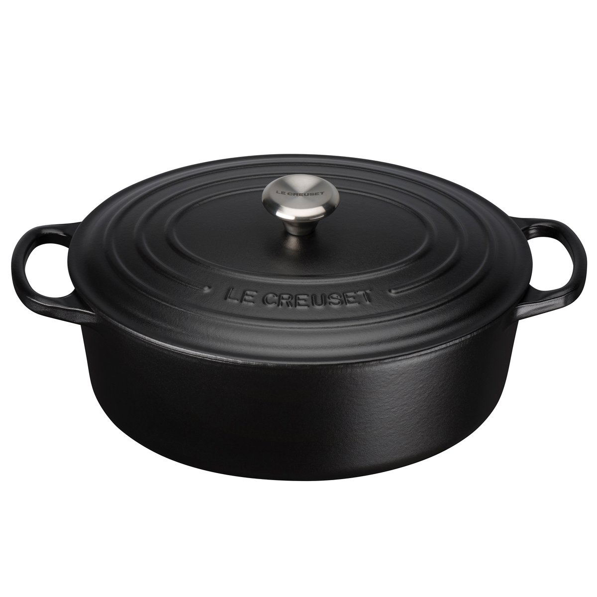 Le Creuset Le Creuset Signature Bräter oval 4,1 l Matte Black