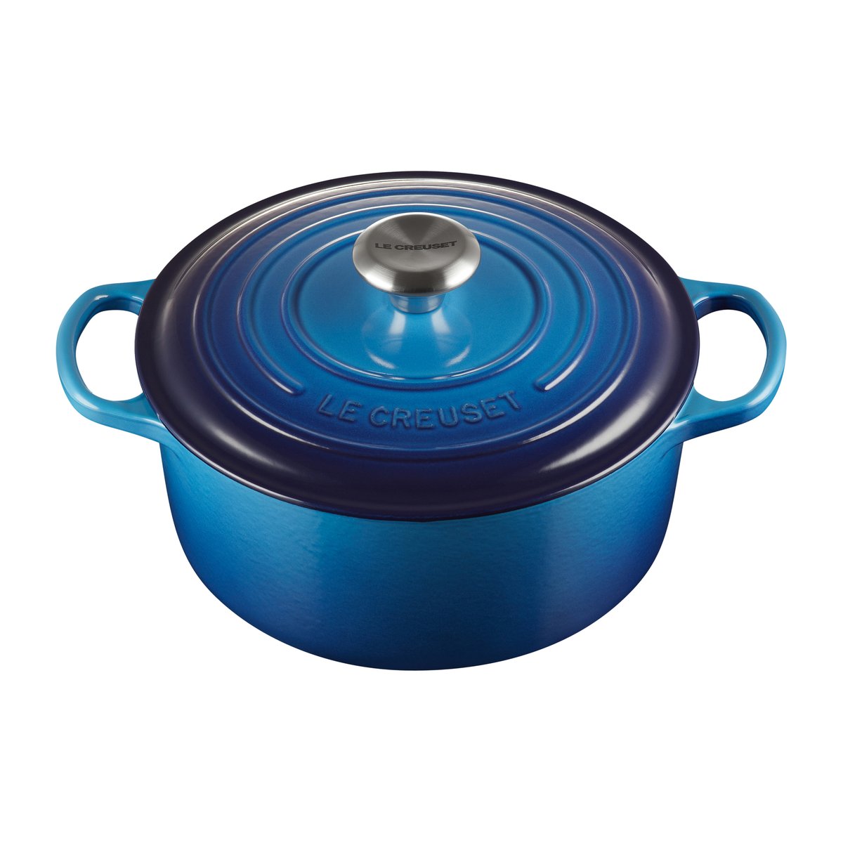 Le Creuset Le Creuset Signature Bräter rund 4,2 l Azure blue