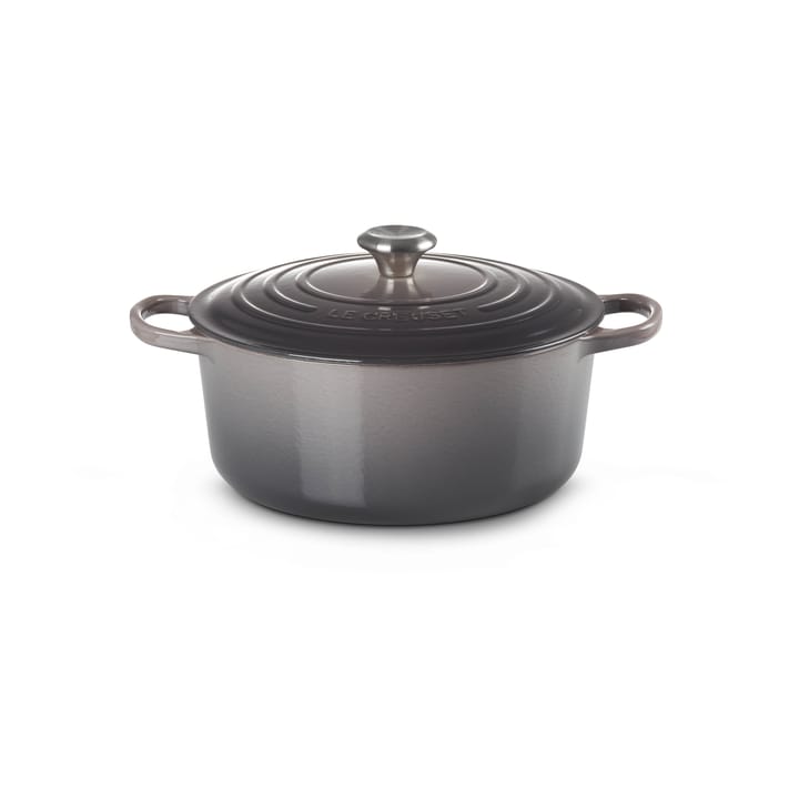 Le Creuset Signature Bräter rund 4,2 l, Flint Le Creuset