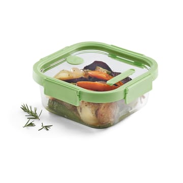 Lékué quadratische Lunchbox Glas 1,1 L - Grün - Lékué