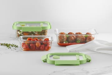 Lékué rechteckige Glas-Lunchbox 0,37 L - Grün - Lékué