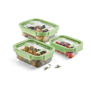 Lékué rechteckige Lunchbox Glas 0,64 L - Grün - Lékué