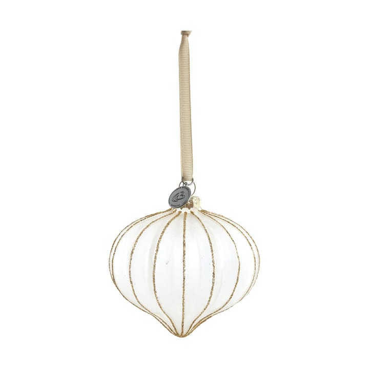 Navina Christbaumkugel 8cm, White-Light gold Lene Bjerre