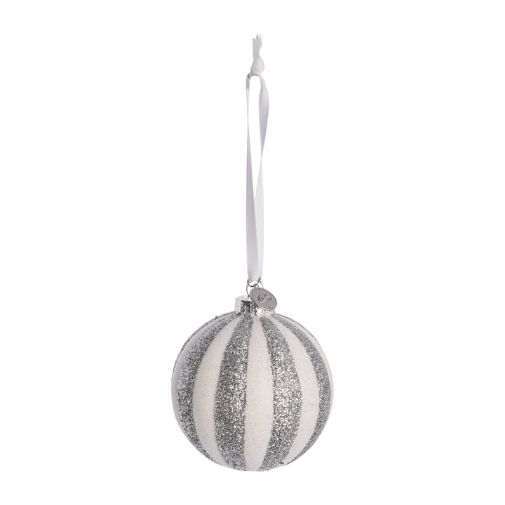 Selvie Weihnachtskugel Ø8cm - White-silver - Lene Bjerre