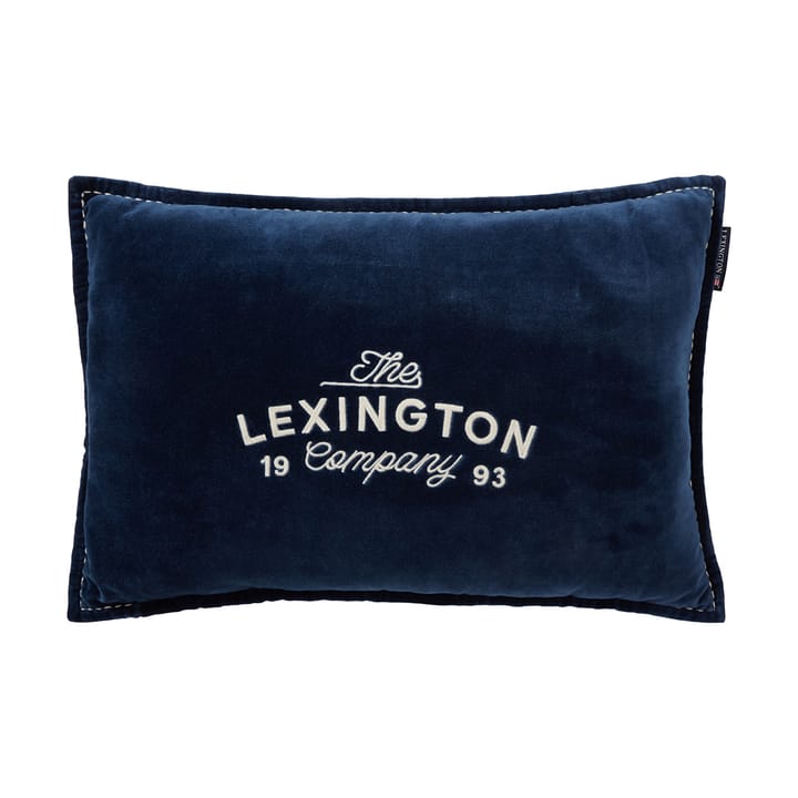 1993 Logo Bio Baumwollsamt Kissen 40x60 cm - Denim blue - Lexington