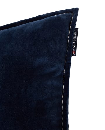 1993 Logo Bio Baumwollsamt Kissen 40x60 cm - Denim blue - Lexington