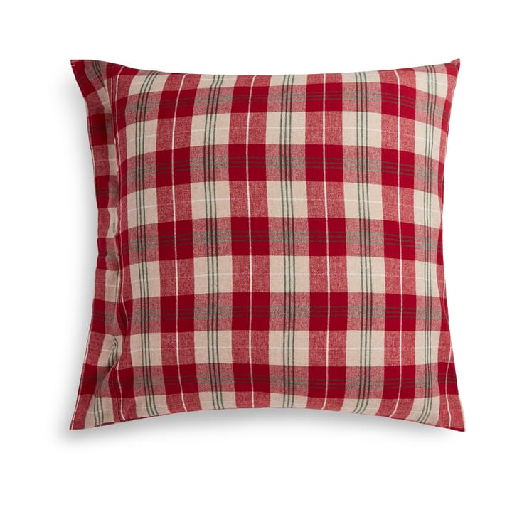 Checked Cotton Flanell Kopfkissenbezug 50x60 cm, Rot-Beige-Grün-Weiß Lexington