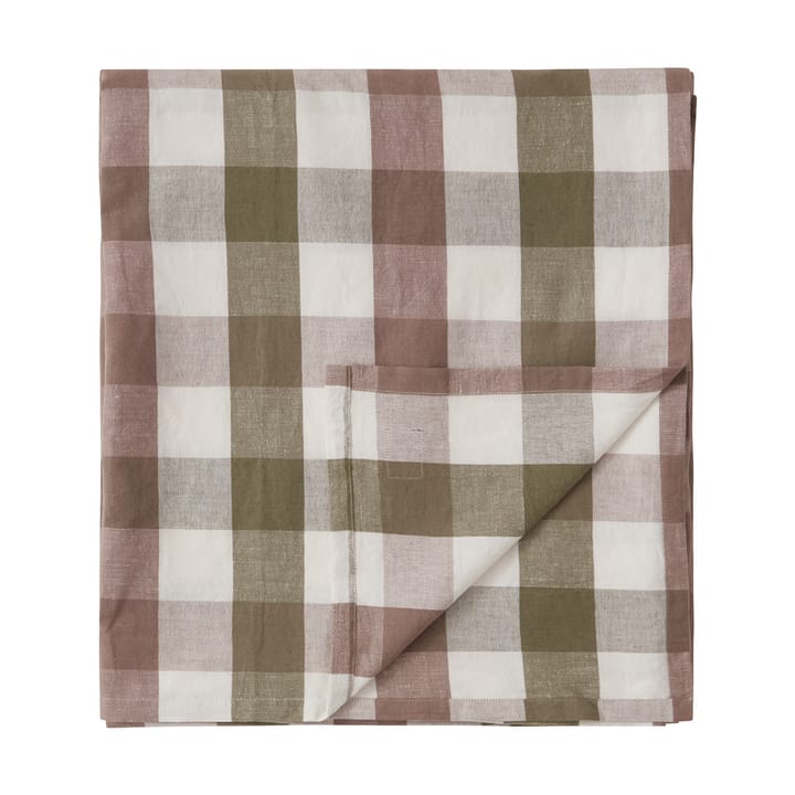 Checked Cotton Linen Tischdecke 150x250cm, Olive Lexington