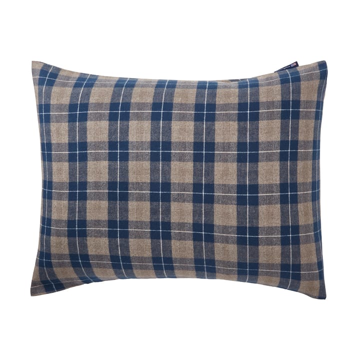 Checked Flannel Kissenbezug 50 x 60 cm, Denim blue-beige Lexington