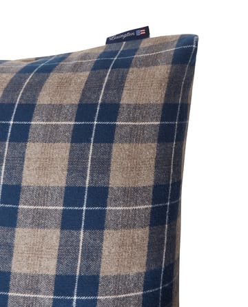 Checked Flannel Kissenbezug 50 x 60 cm - Denim blue-beige - Lexington