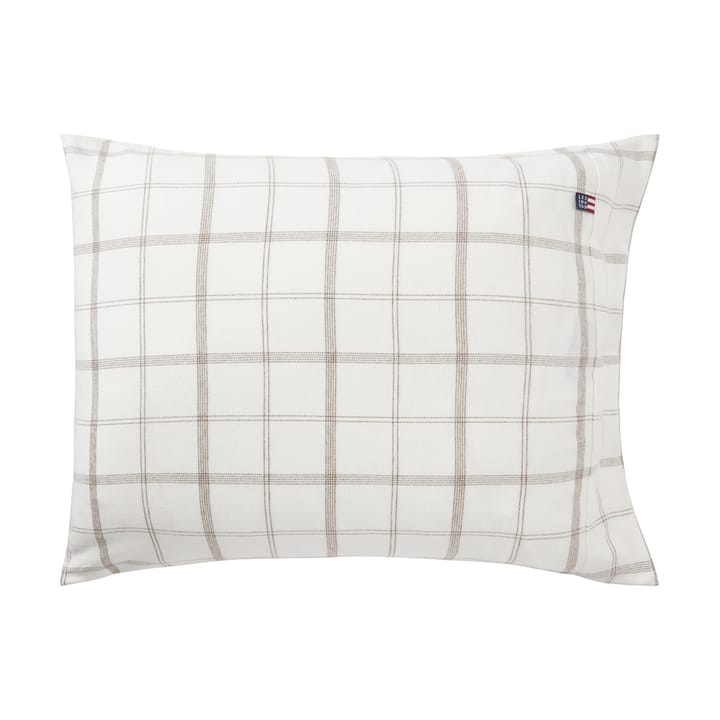 Checked Flannel Kissenbezug 50 x 60 cm, White-brown Lexington