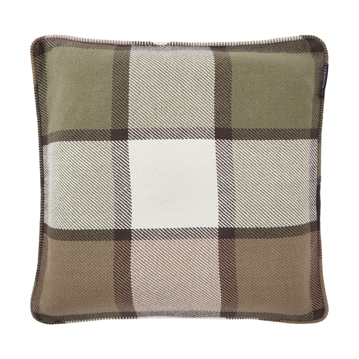 Checked Heavy Twill Kissenhülle 50x50 cm - Olive - Lexington