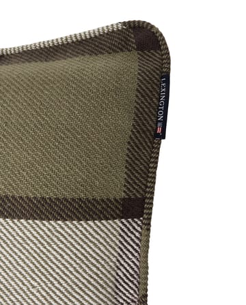 Checked Heavy Twill Kissenhülle 50x50 cm - Olive - Lexington