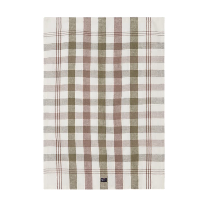 Checked Linen/Cotton Küchenhandtuch 50x70 cm - Olive - Lexington