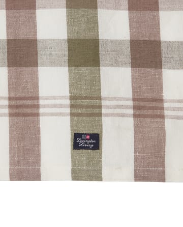 Checked Linen/Cotton Küchenhandtuch 50x70 cm - Olive - Lexington