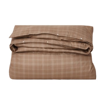 Checked Pin Point Oxford Bettwäsche-Set 150x210 cm - Brown - Lexington