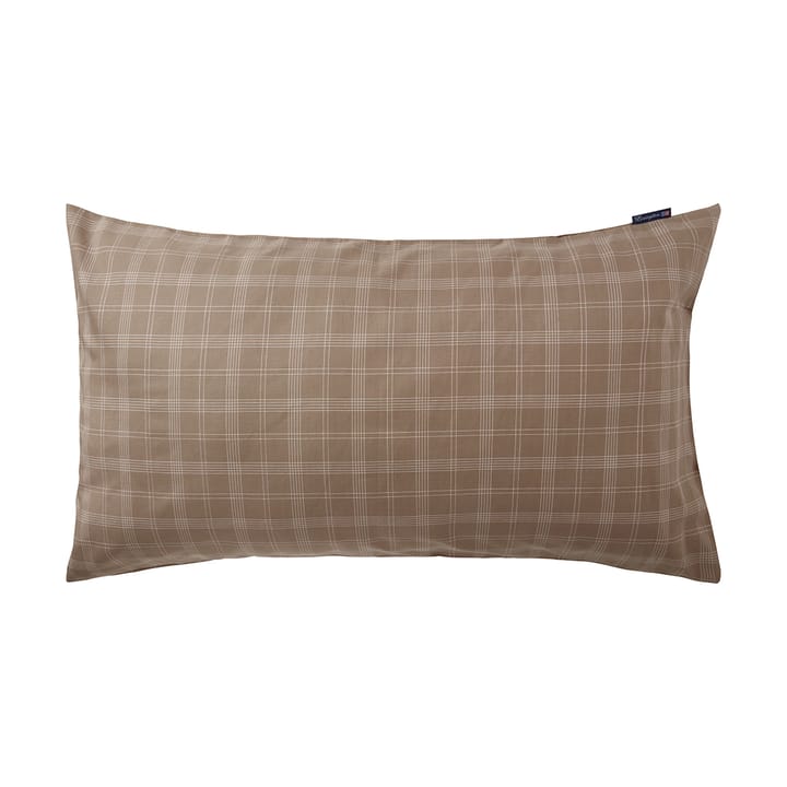 Checked Pin Point Oxford Kissenbezug 50x90 cm, Brown Lexington