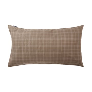 Checked Pin Point Oxford Kissenbezug 50x90 cm - Brown - Lexington