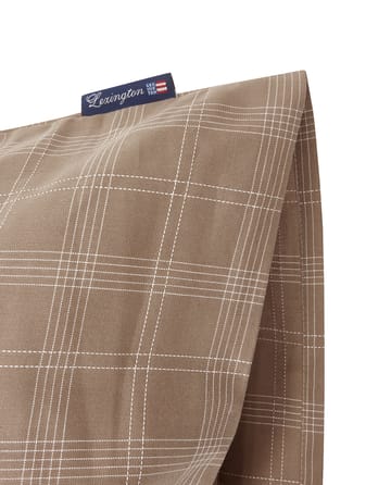 Checked Pin Point Oxford Kissenbezug 50x90 cm - Brown - Lexington