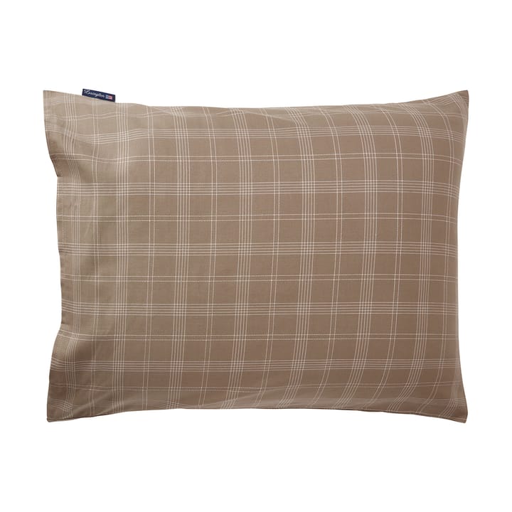 Checked Pinpoint Oxford Kissenbezug 50x60cm, Brown Lexington