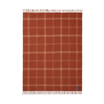 Checked Recycled Wool Decke 130 x 170cm - Rust-white - Lexington