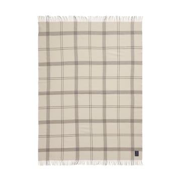 Checked Recycled Wool Decke 130 x 170cm - White-dark gray - Lexington