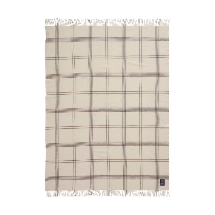 Checked Recycled Wool Decke 130 x 170cm, White-dark gray Lexington