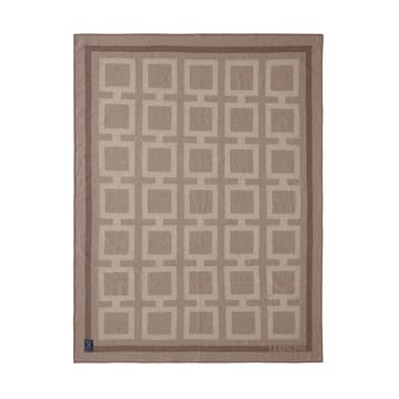 Grafische Recycled Wolldecke 130x170 cm - Light beige - Lexington