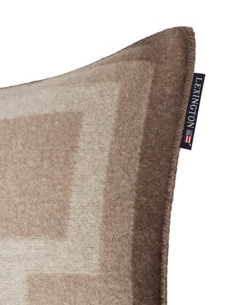 Grafische Recycled Wool Kissenbezug 50x50 cm - Light beige - Lexington