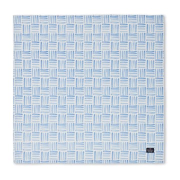 Graphic Printed Cotton Serviette 50 x 50cm - Blue-White - Lexington