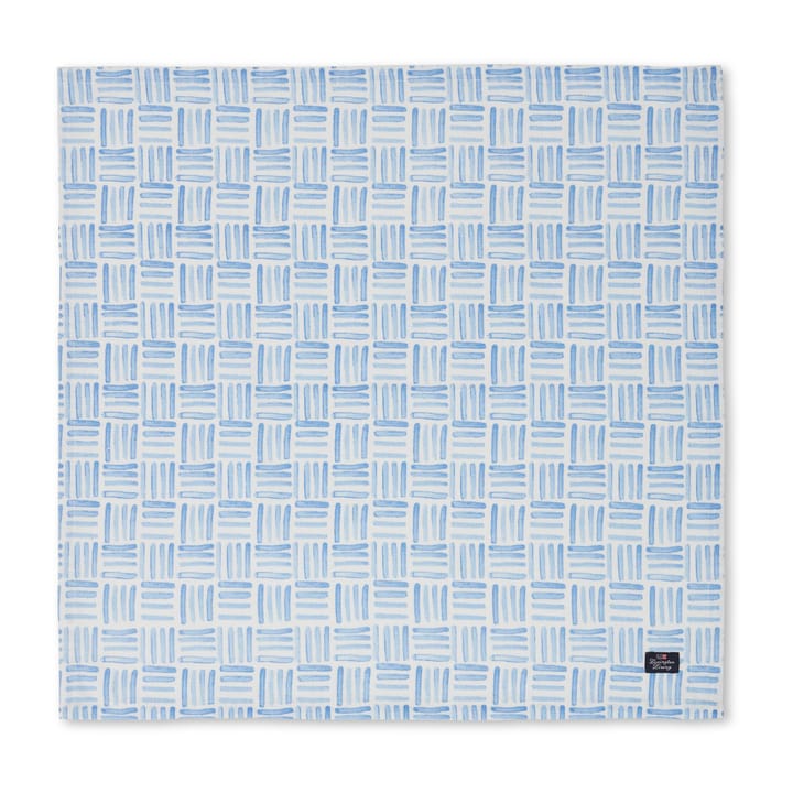 Graphic Printed Cotton Serviette 50 x 50cm, Blue-White Lexington