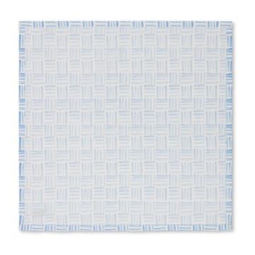 Graphic Printed Cotton Serviette 50 x 50cm - Blue-White - Lexington