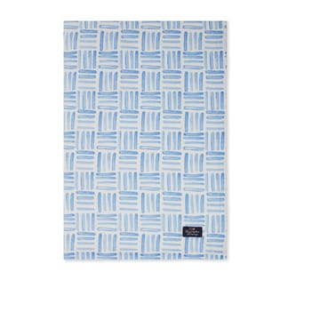 Graphic Printed Cotton Serviette 50 x 50cm - Blue-White - Lexington