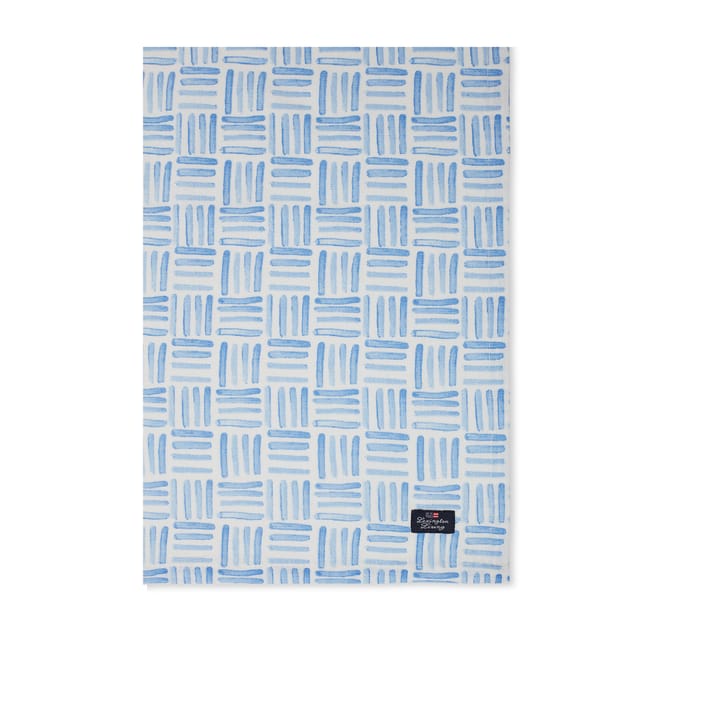 Graphic Printed Cotton Serviette 50 x 50cm, Blue-White Lexington