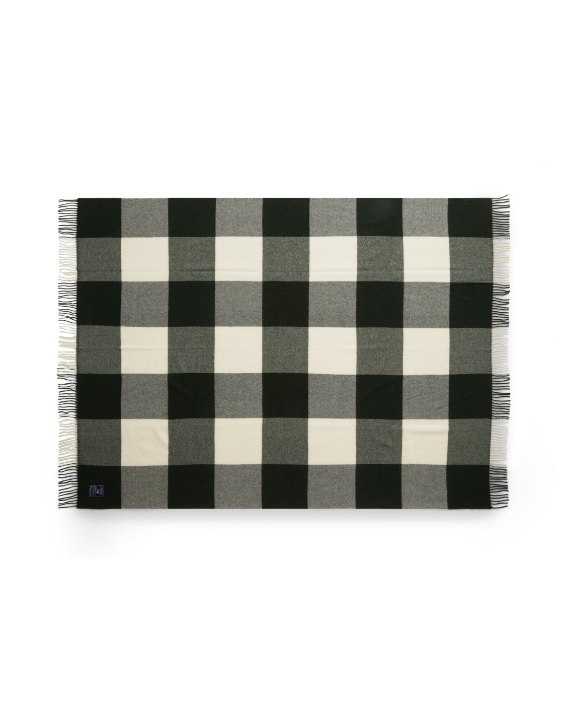 Lexington Green Checked Plaid Recycelte Wolle 130x170 cm Grün-weiß