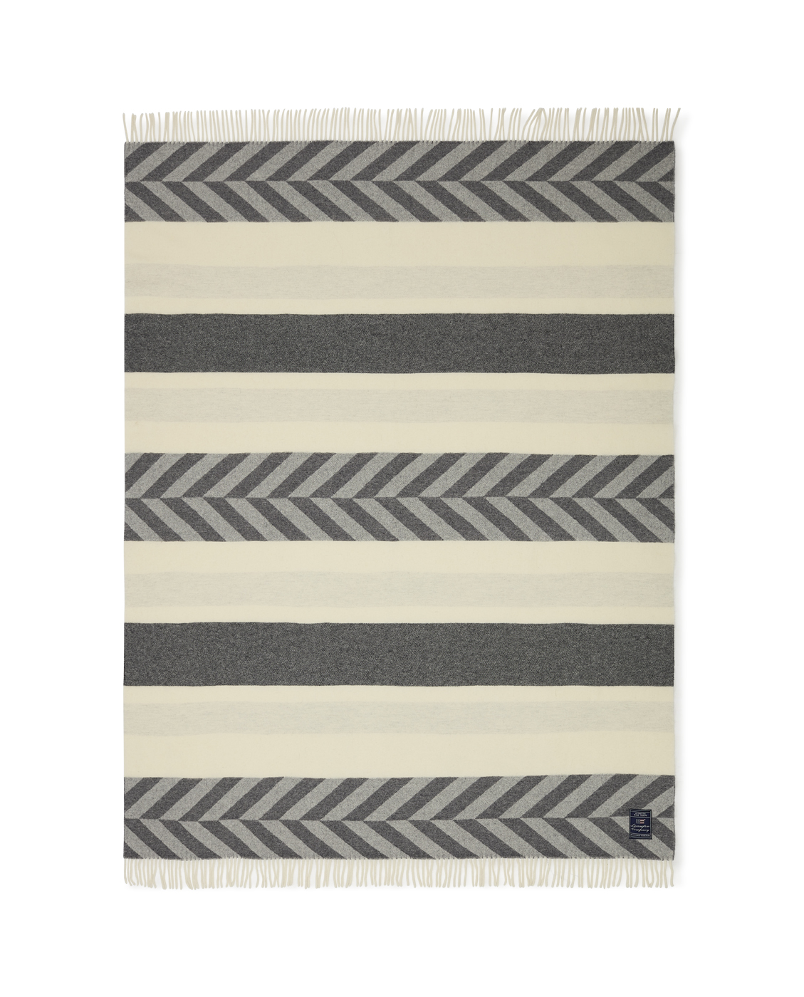 Herringbone Striped Recycled 170cm x | Wolldecke Lexington 130 Wool →