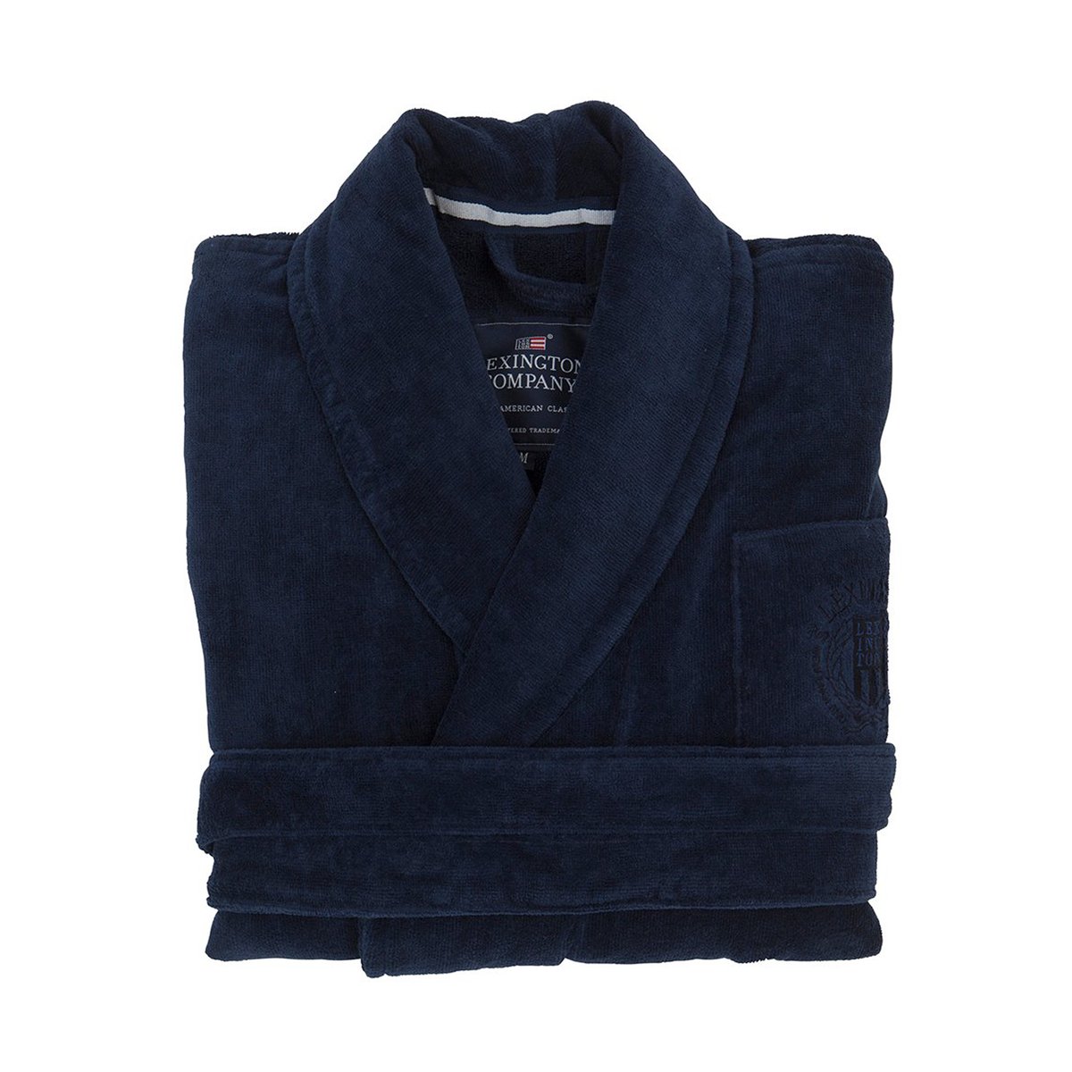 Lexington Hotel Velour Morgenmantel L Dress Blue