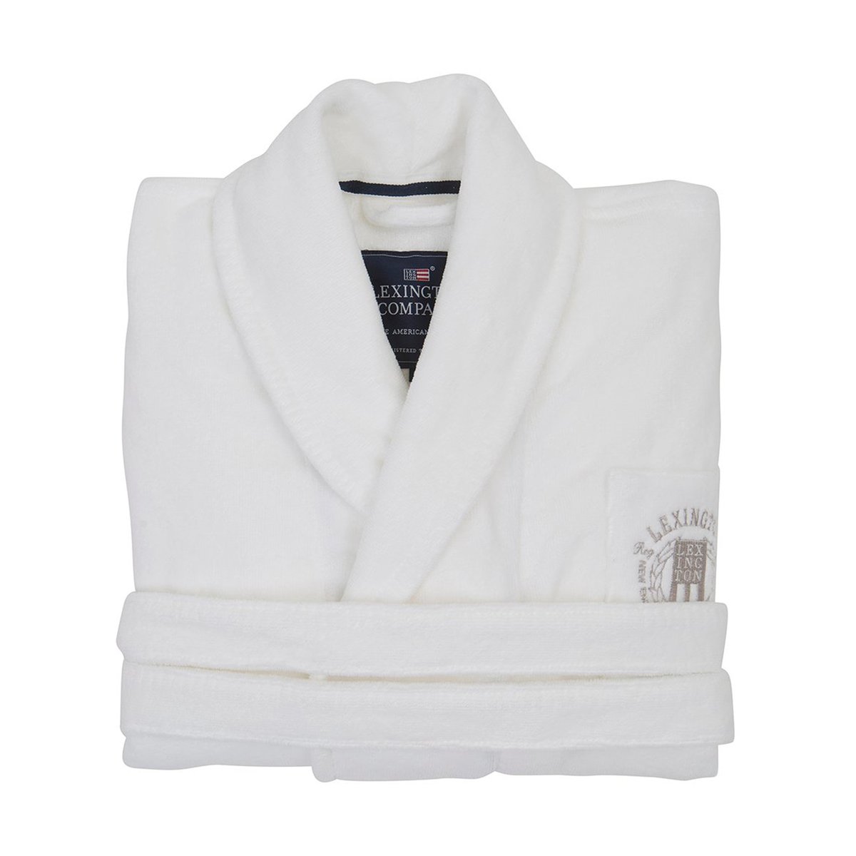 Lexington Hotel Velour Morgenmantel L White