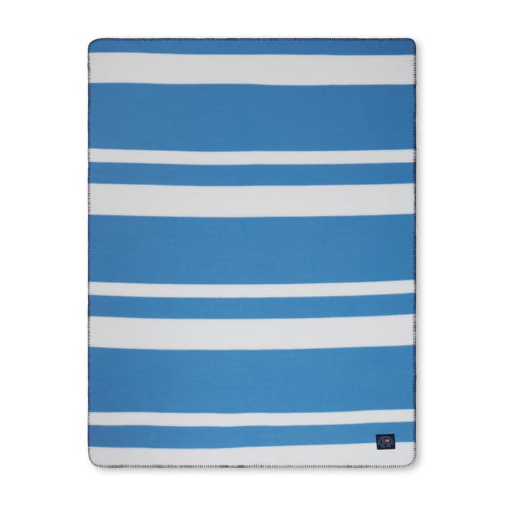 Irregular Striped Fleecedecke 130 x 170cm, Blue-White Lexington